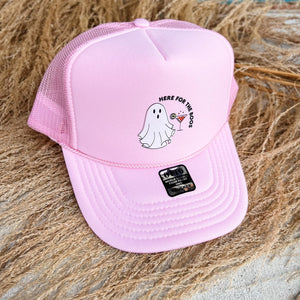 Here For The Boos Trucker Hat