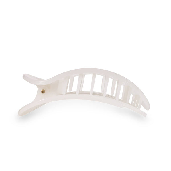 Coconut White Teleties Flat Round Clip - Large