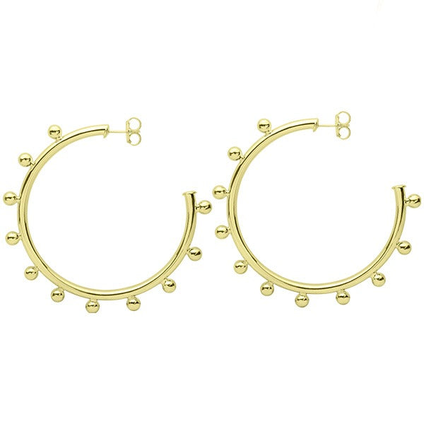 Gold Merry Go Round Hoop Earrings - Sheila Fajl