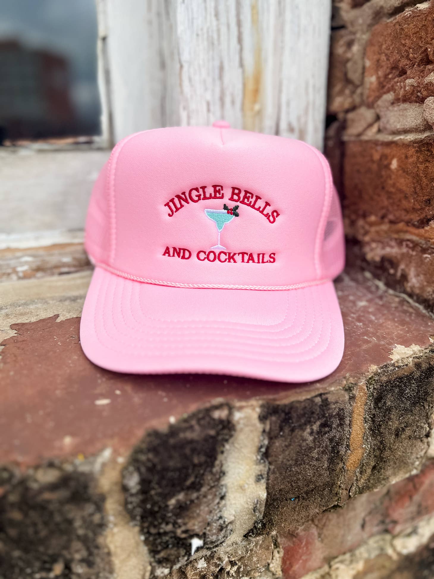 Jingle Bells And Cocktails Trucker Hat