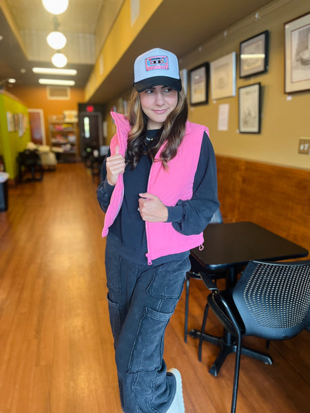 Winter Vibes Vest - Pink