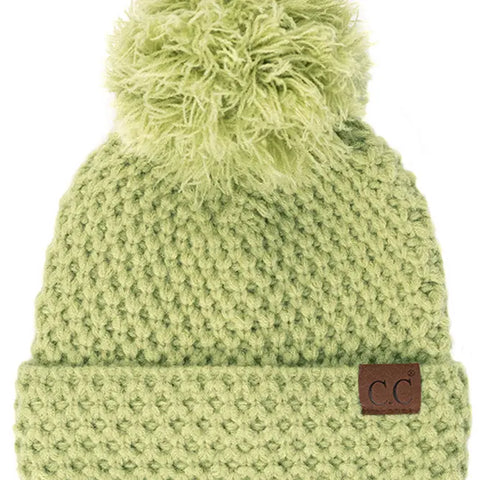 C.C Bee Stitch Beanie - Green
