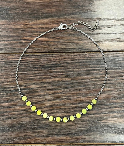 Lemon Lime Gemstone Necklace