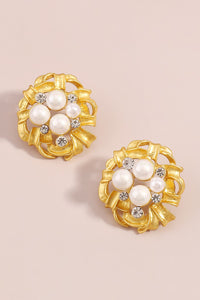 Golden Pearl Studs