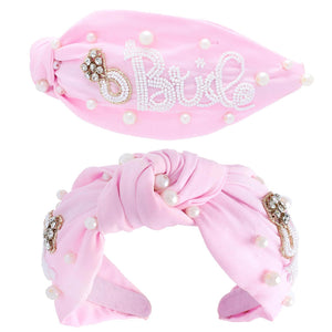 Pink Bride Headband