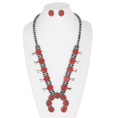 Red Stone Western Necklace