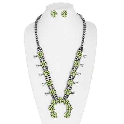 Green Stone Western Necklace
