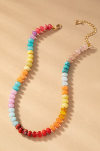 Turquoise Rainbow Gemstone Necklace