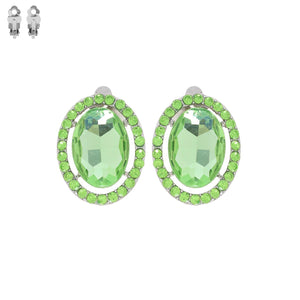 Green Clip On Earrings