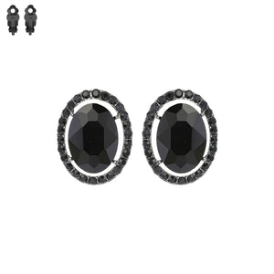 Black Clip On Earrings