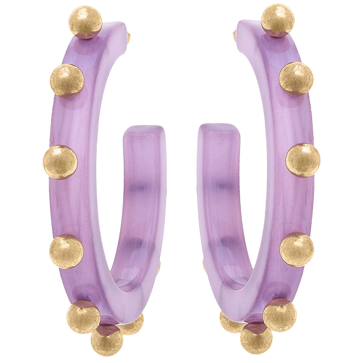 Lavender Kelley Studded Earrings - CANVAS