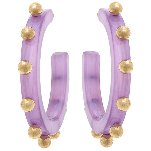 Lavender Kelley Studded Earrings - CANVAS
