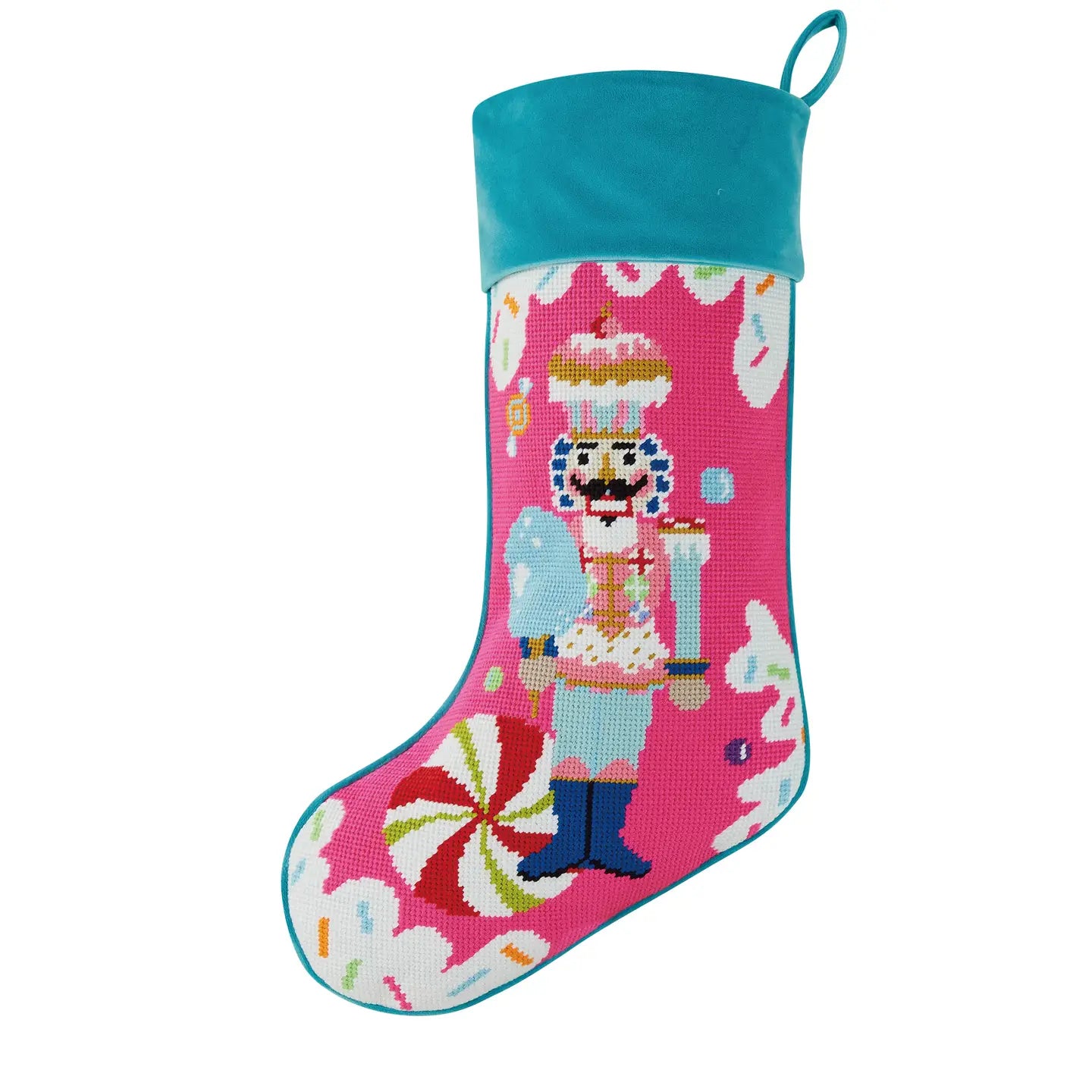 Colonel Cupcake Needlepoint Stocking