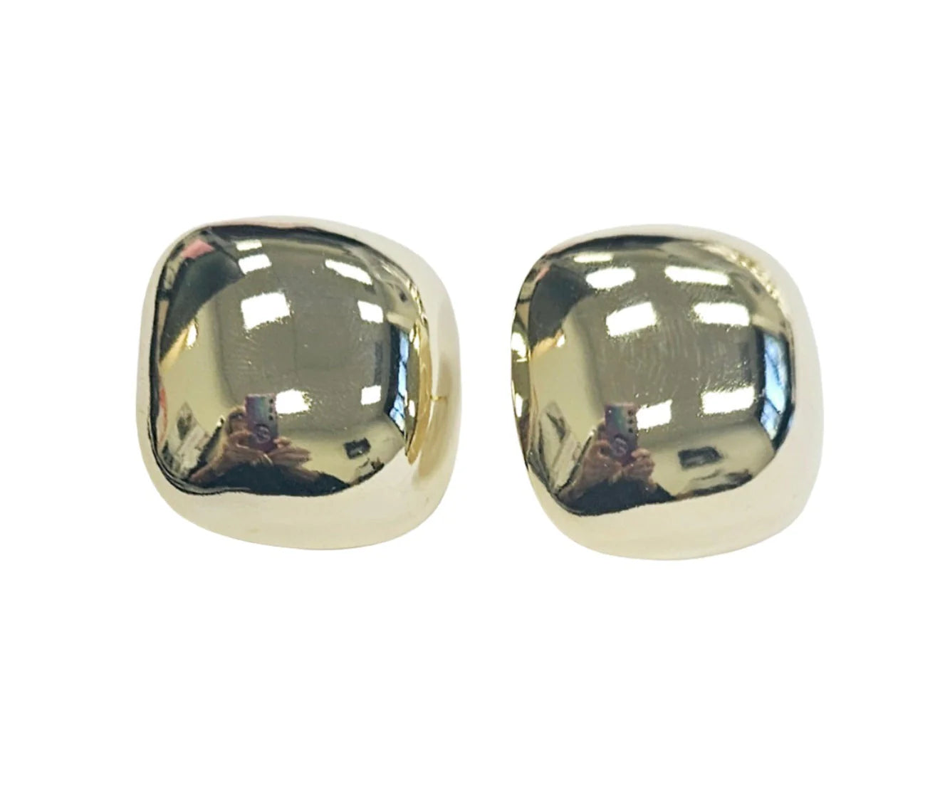 Yves Sheila Fajl Stud Earrings - Shiny Gold