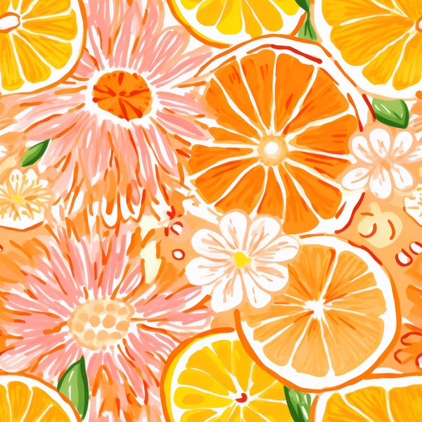 Preppy Watercolor Oranges Beau Bottle Wrap
