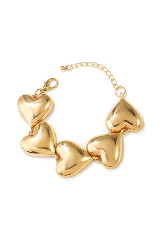 Gold Multi Heart Bracelet