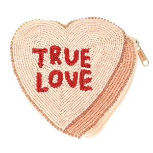 True Love Conversation Heart Coin Purse