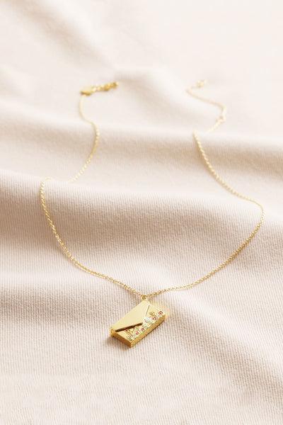Wild Flower Envelope Necklace