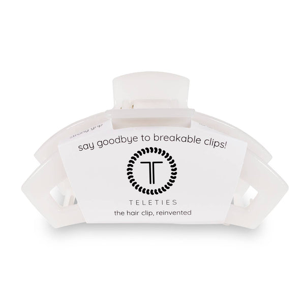 Coconut White Open Teleties Hair Clip - Large