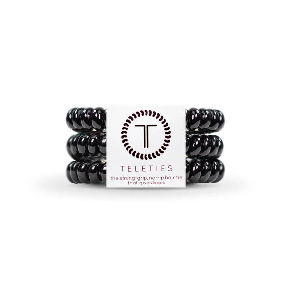 Jet Black Teleties - Small