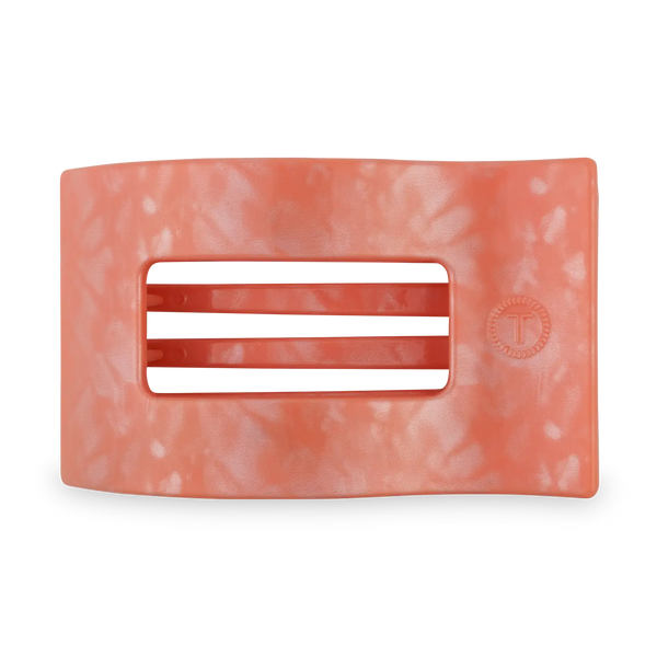 Dreamsicle Rectangle Flat Teletie Clip - Large