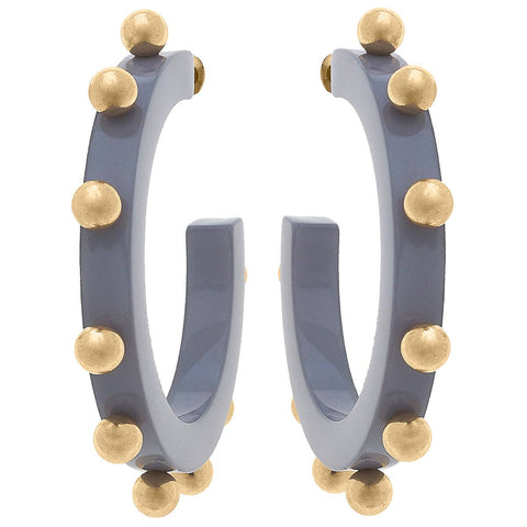Grey Kelley Studded Earrings - CANVAS