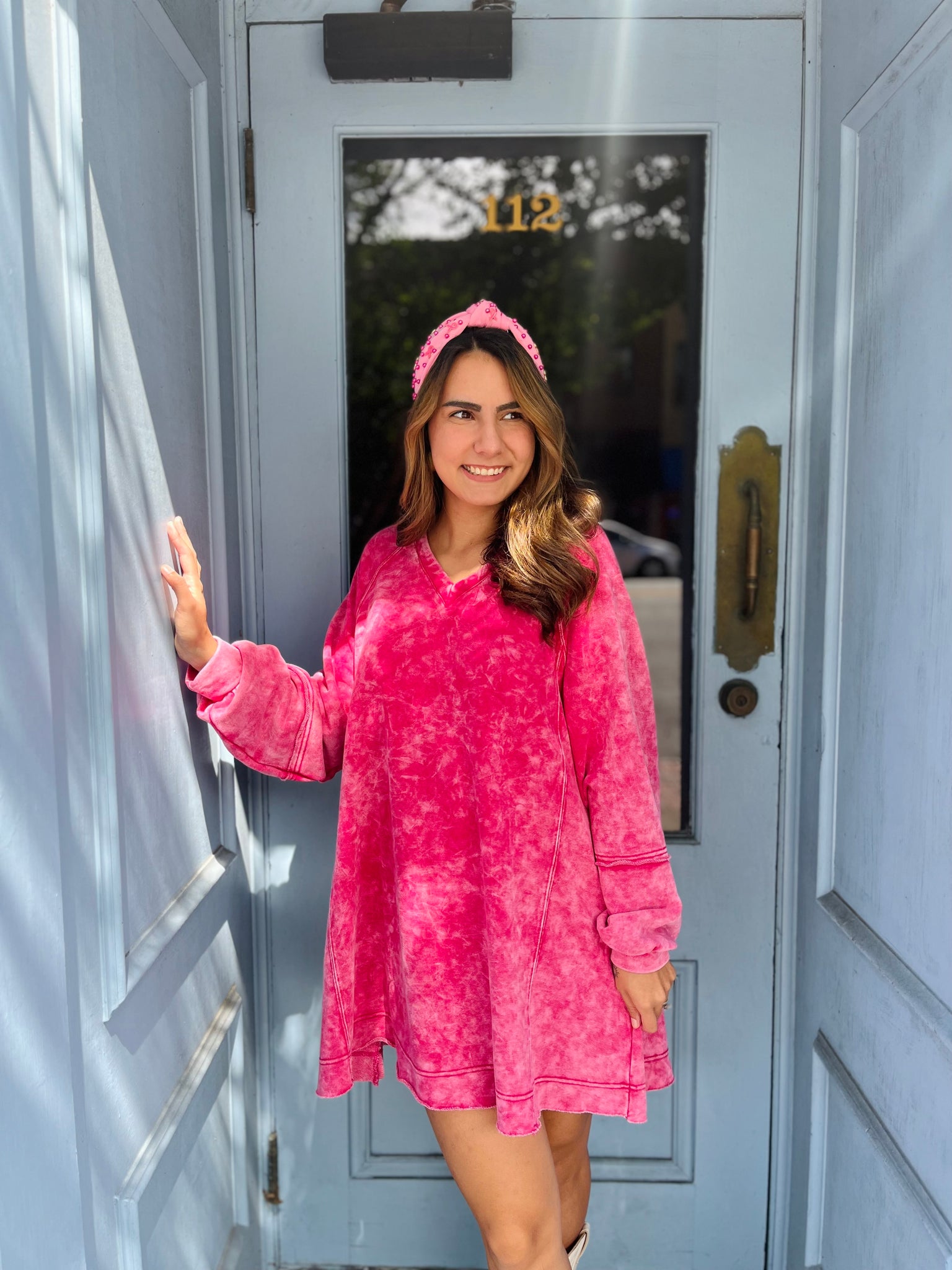 Chilly Days Dress - Magenta