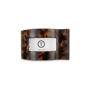 Tortoise Rectangle Flat Teletie Clip - Small