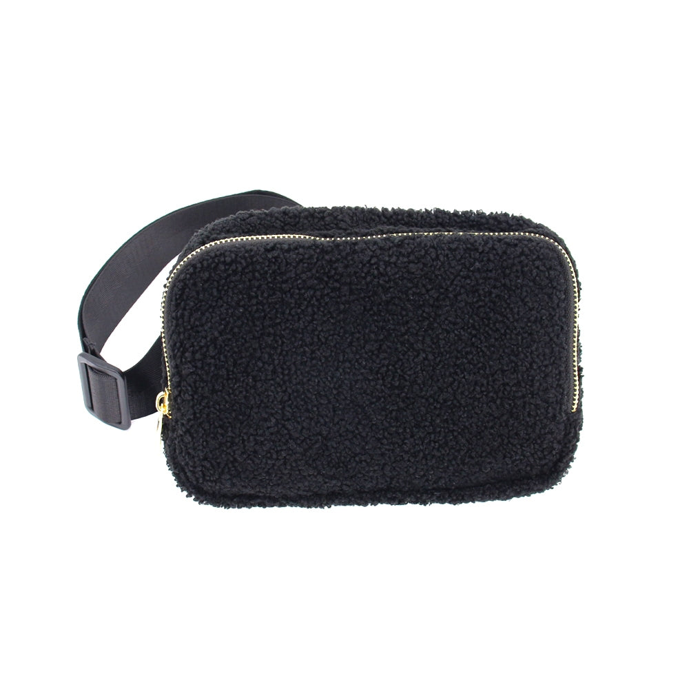 Black Sherpa Belt Bag