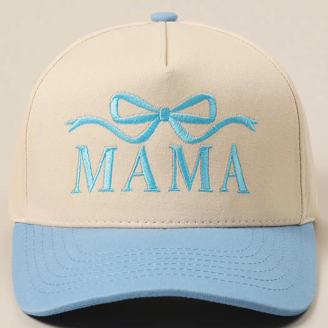 Mama Bow Trucker Hat - Blue