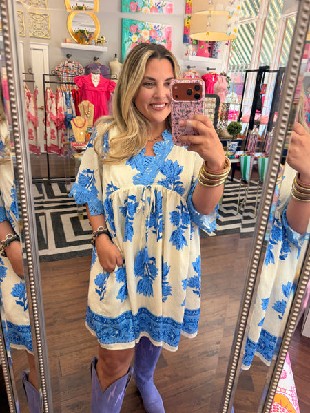 Back Again Dress - Blue