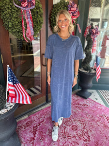 Cozy Dreams Midi Dress - Navy