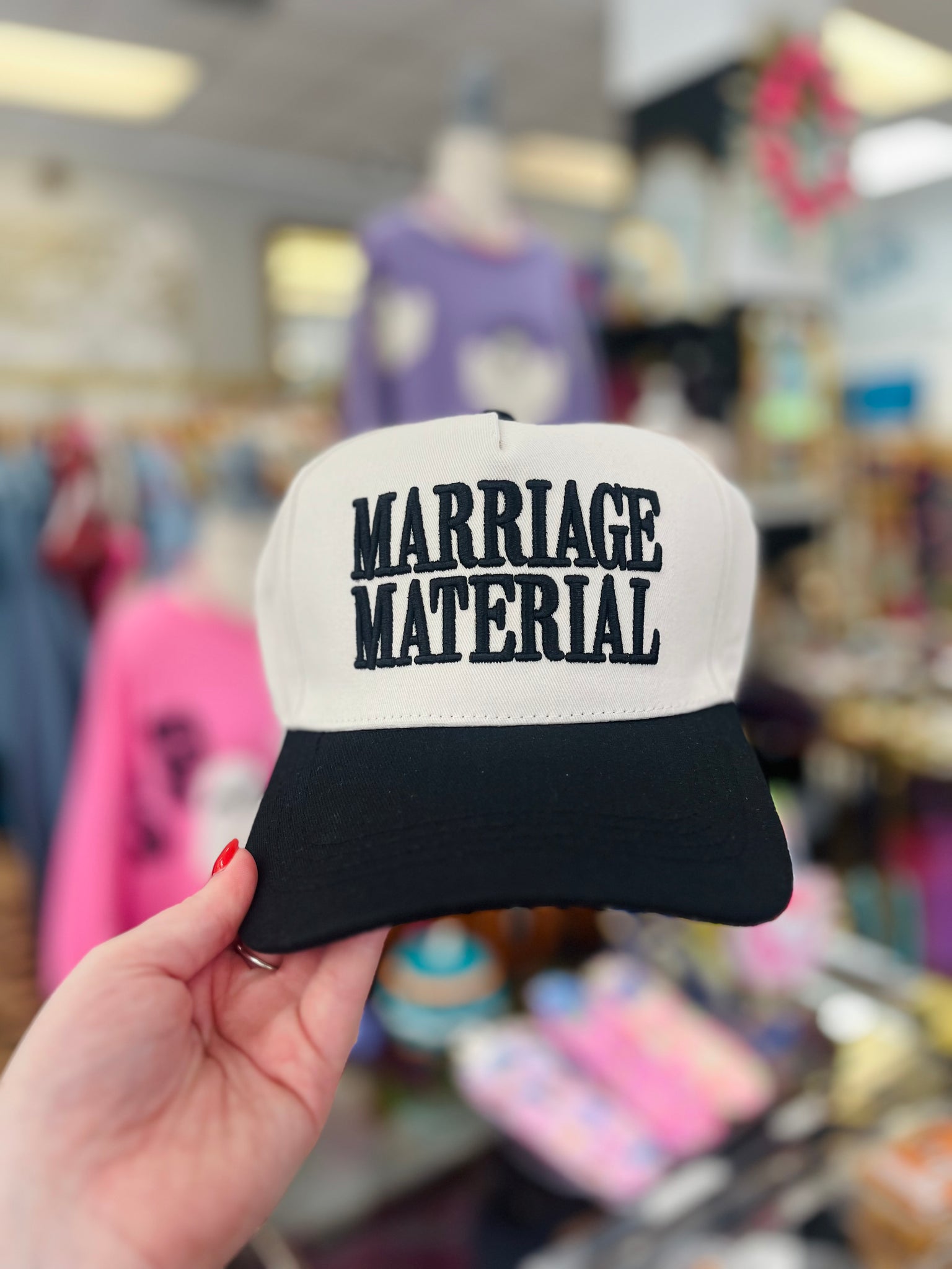 Marriage Material Trucker Hat - Black