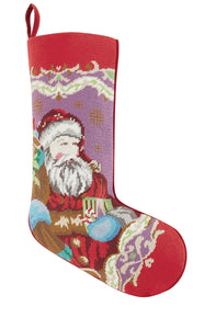 Red Santa Needlepoint Stocking