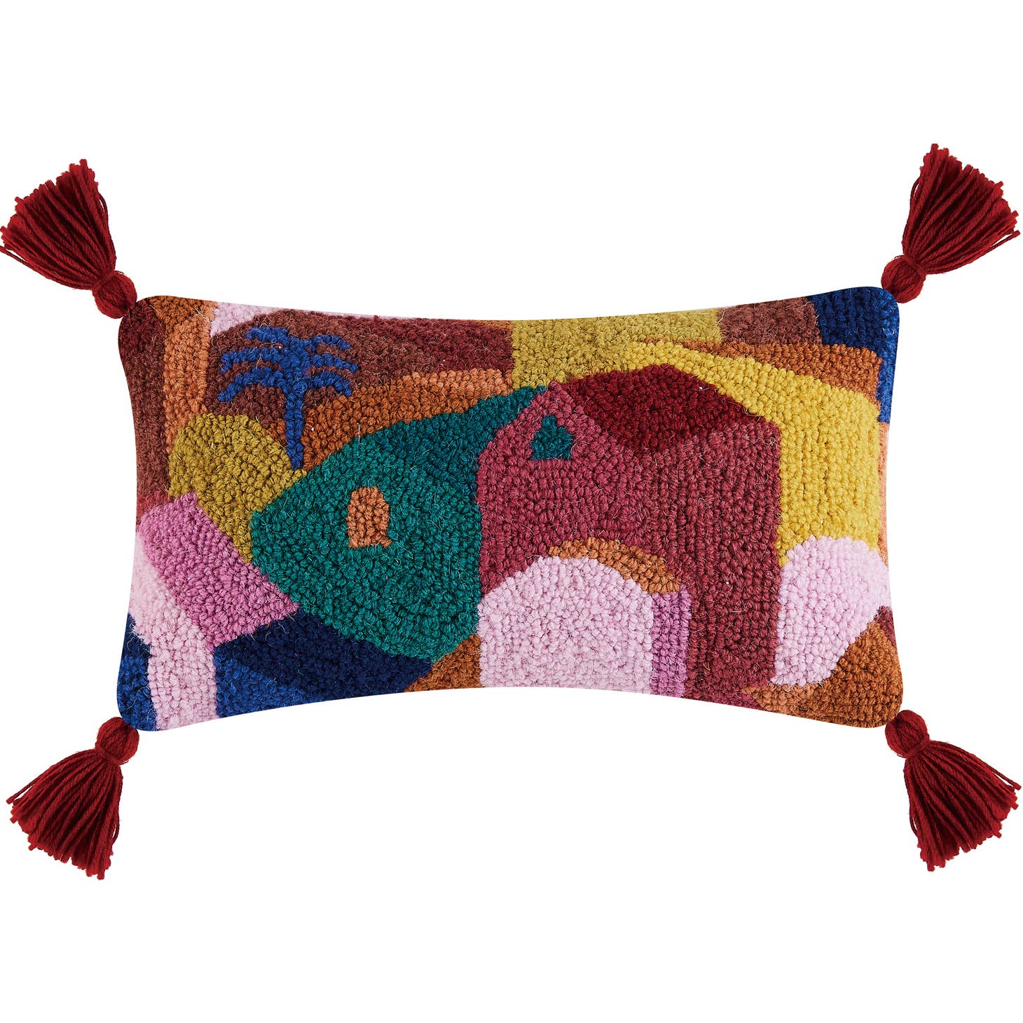 Village With Tassel Hook Pillow