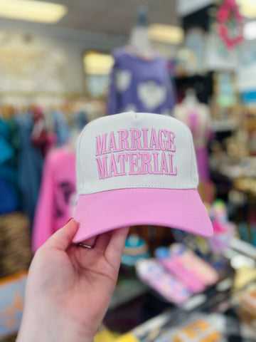 Marriage Material Trucker Hat - Pink