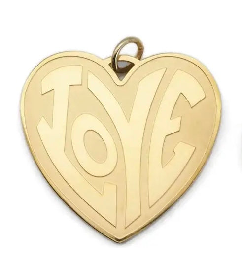 Love Heart Charm - Gold