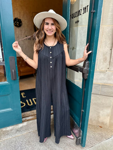 Get to It Jumpsuit - Black