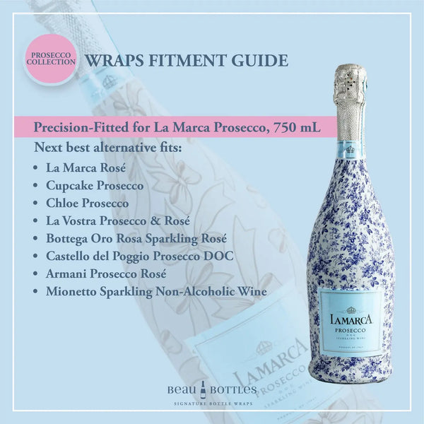 Blue Easter Bunny Toile Beau Bottle Wrap