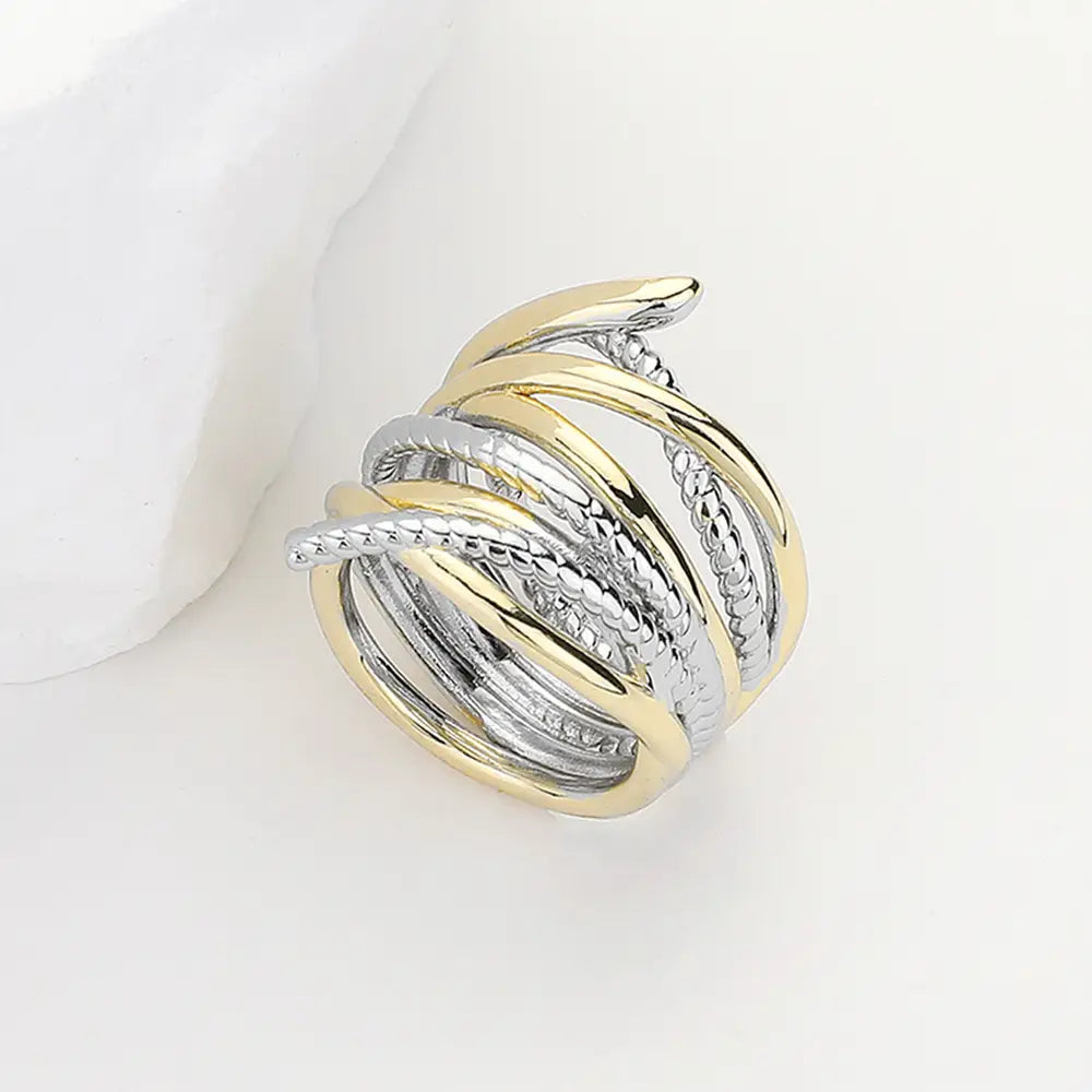 Two Tone Chunky Ring