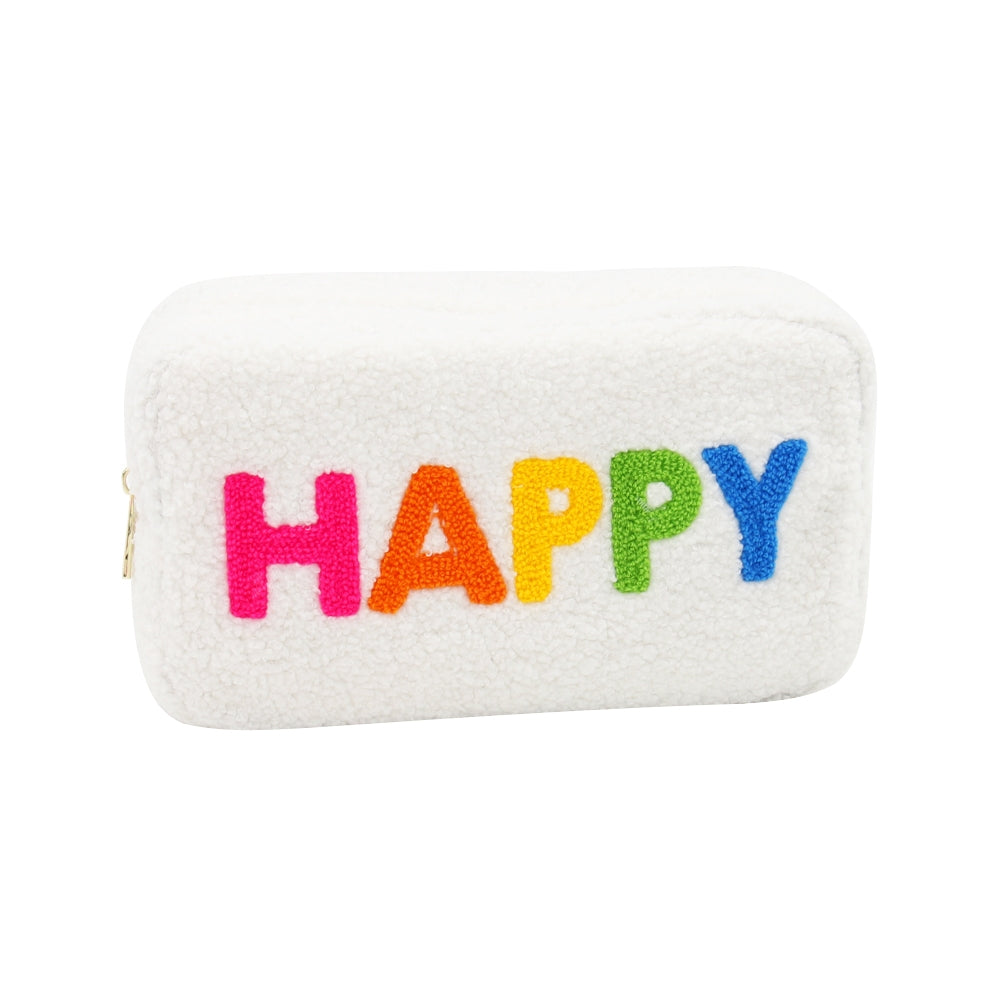 Happy Chenille Pouch