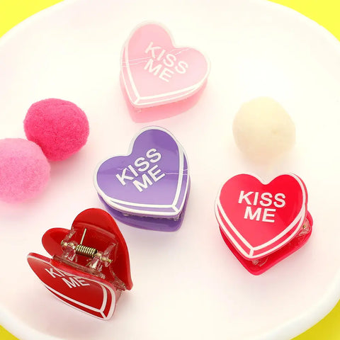 Conversation Heart Claw Clips