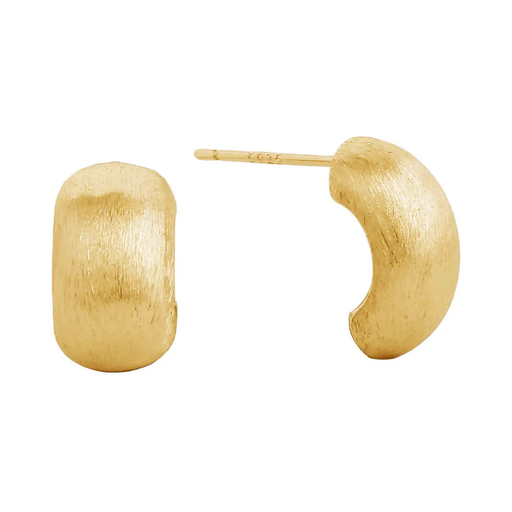 Mini Gold Wide Hoop Earrings