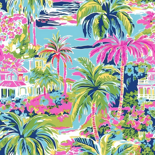 Pink Key West Cottage Beau Bottle Wrap