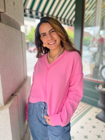 Cool Mornings Top - Pink