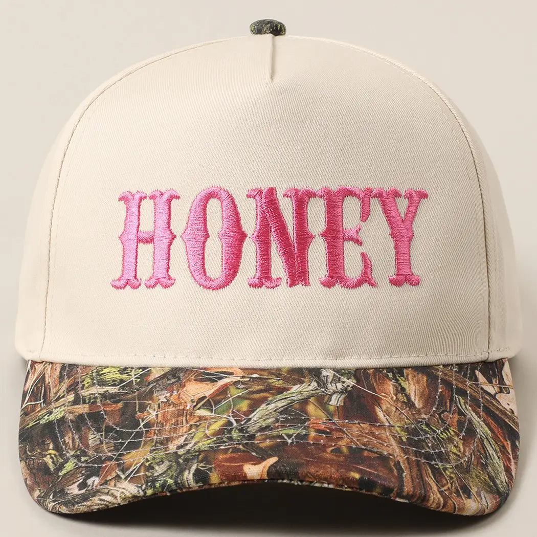 Honey Camo Trucker Hat - Pink