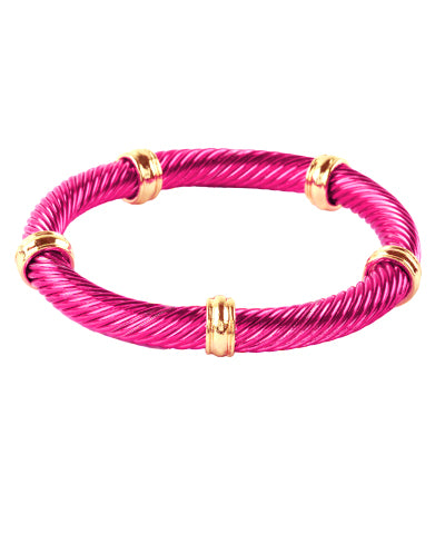Fuchsia Twisted Bracelet