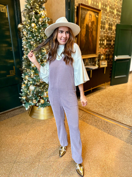 All The Adventures Jumpsuit - Lavender