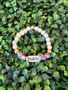 Affirmation Word Abstract Bracelet - Fighter