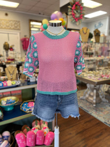 Bubble Gum Crochet Top